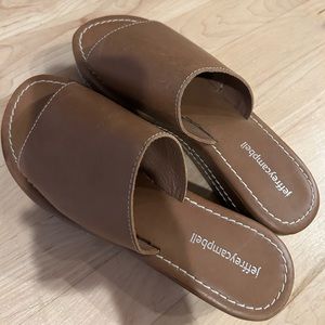 Jeffrey Campbell brown platform sandals